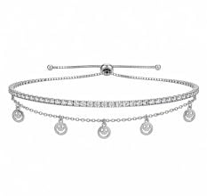 Handmade Silver Jewelry Smiley Tennis Bracelet